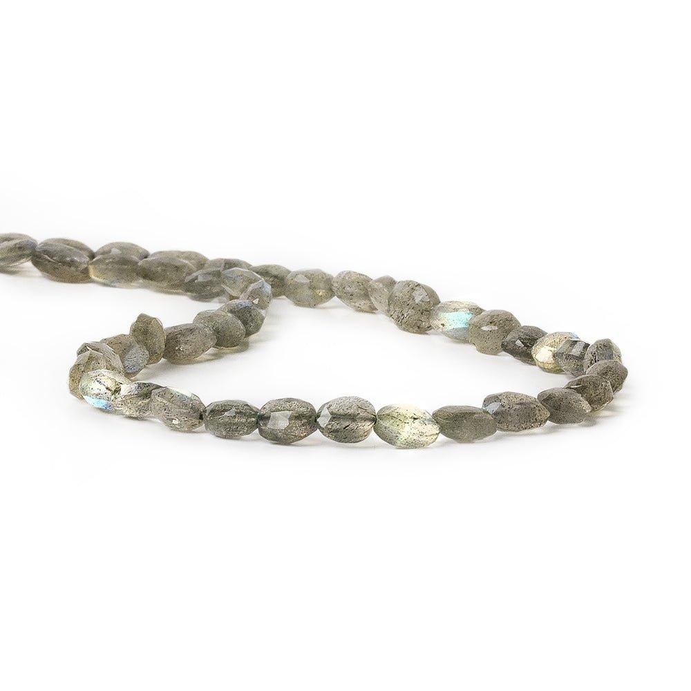 6x4mm Labradorite Faceted Oval Beads 14 inch 62 pieces - The Bead Traders