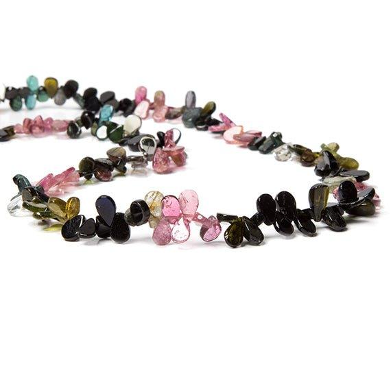 6x4mm Multi Color Tourmaline plain pears 16 inch 183 beads - The Bead Traders
