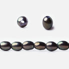 6x4mm Peacock Large Hole Oval Pearls 15 inch 60 pieces - The Bead Traders