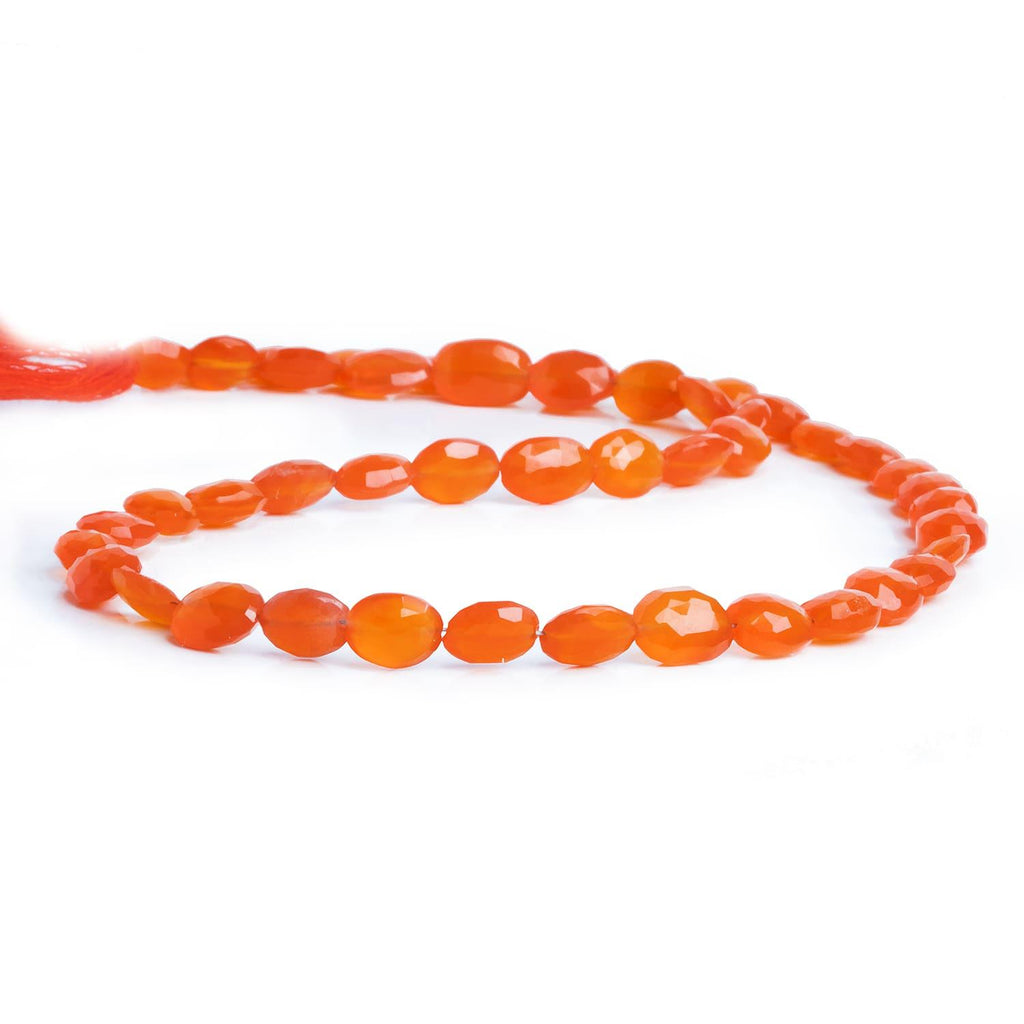 6x5-11x8mm Carnelian Faceted Ovals 14 inch 38 beads - The Bead Traders