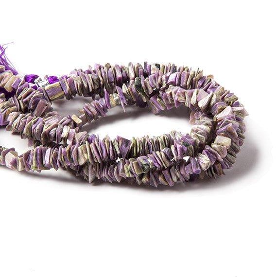 6x5-7x7mm Charoite plain chip beads 7.5 inch 143 pieces - The Bead Traders