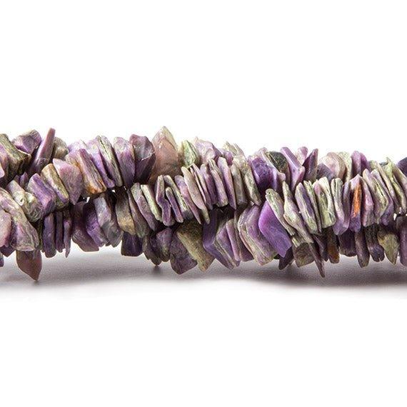 6x5-7x7mm Charoite plain chip beads 7.5 inch 143 pieces - The Bead Traders