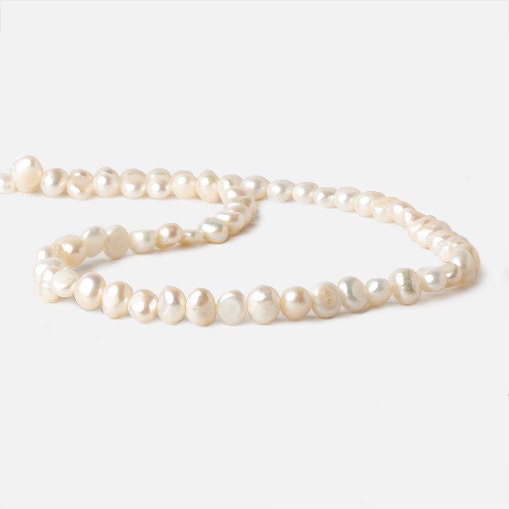 6x5-8x7mm Off White Baroque Freshwater Pearl 16 inch 64 pcs - The Bead Traders