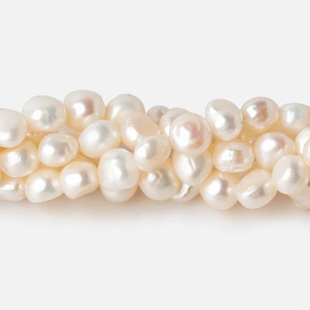 6x5-8x7mm Off White Baroque Freshwater Pearl 16 inch 64 pcs - The Bead Traders