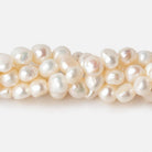 6x5-8x7mm Off White Baroque Freshwater Pearl 16 inch 64 pcs - The Bead Traders