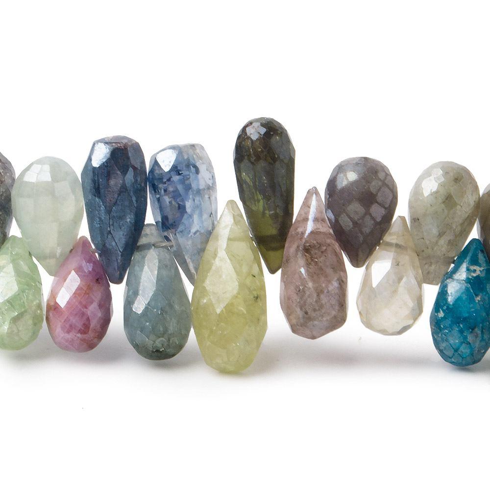 6x5-9x5mm Mystic Multi-Gemstone faceted teardrops 76 pieces 8 inch - The Bead Traders