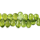 6x5-9x5mm Peridot Faceted Tear Drop Briolettes 9.5 inches 107 pieces - The Bead Traders