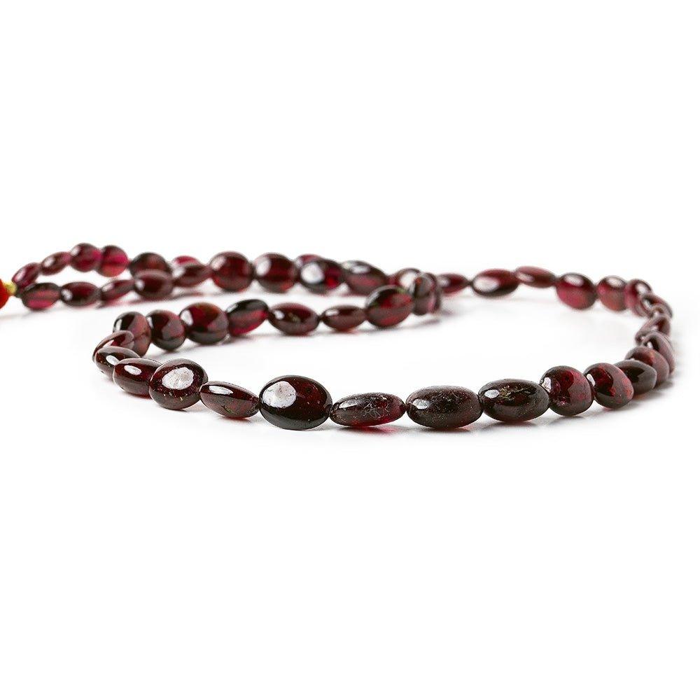6x5-9x7mm Rhodolite Garnet plain ovals 15 inch 50 beads - The Bead Traders