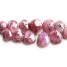 6x5mm-10x8mm Ruby Faceted Pear Beads 8 inch 65 pieces - The Bead Traders