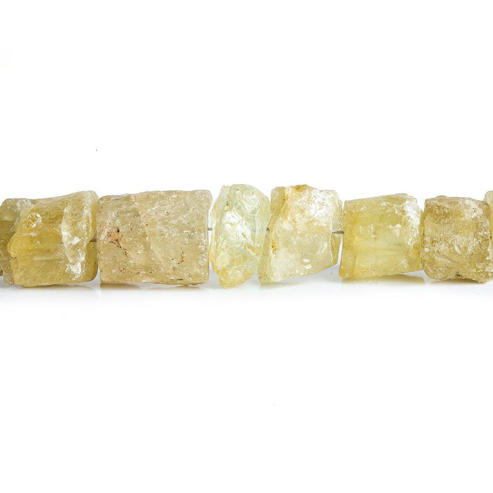 6x5mm-14x11.5mm Heliodor Beryl Straight Drilled Natural Crystal Beads 16 inch 47 pieces - The Bead Traders