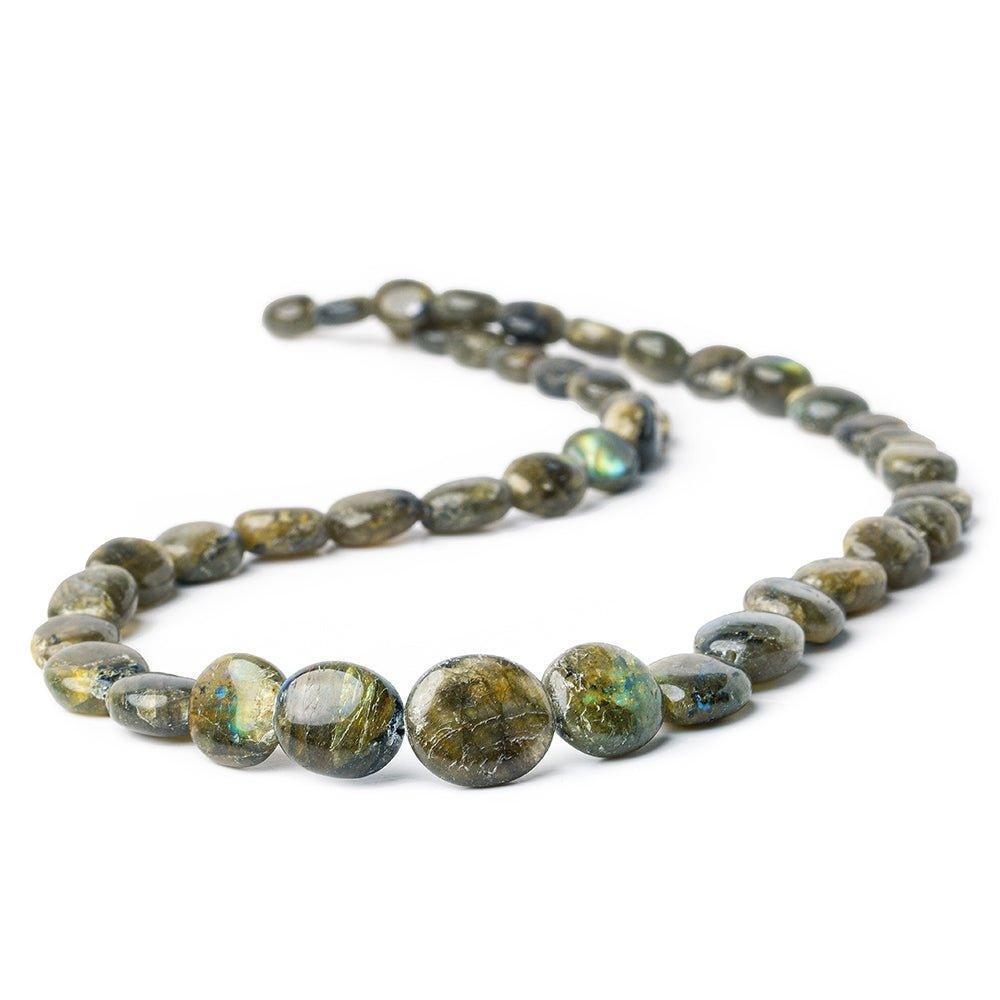 6x5mm-15x13mm Labradorite Plain Oval Beads 18 inch 44 pieces - The Bead Traders