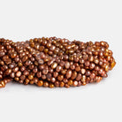 6x5mm Blush Brown Baroque Pearls 15 inch 80 pieces - The Bead Traders