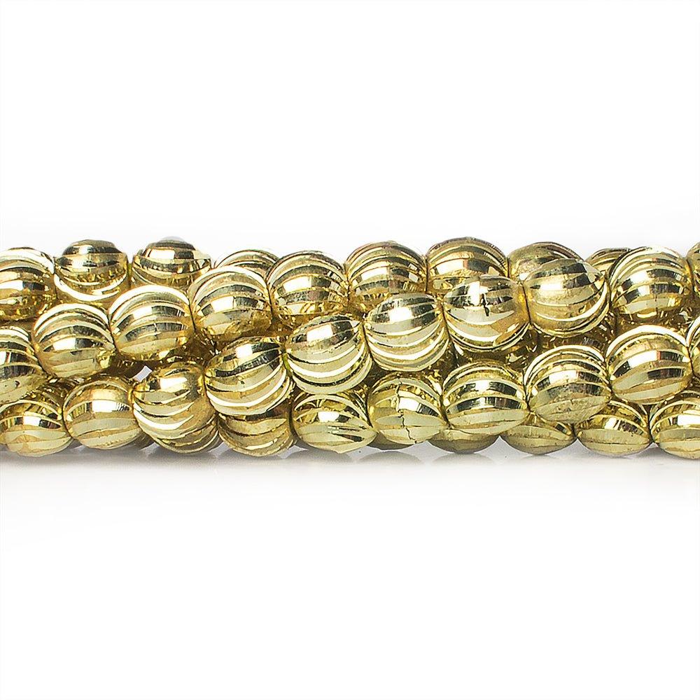 6x5mm Brass Swirl Oval Beads, 8 inch - The Bead Traders