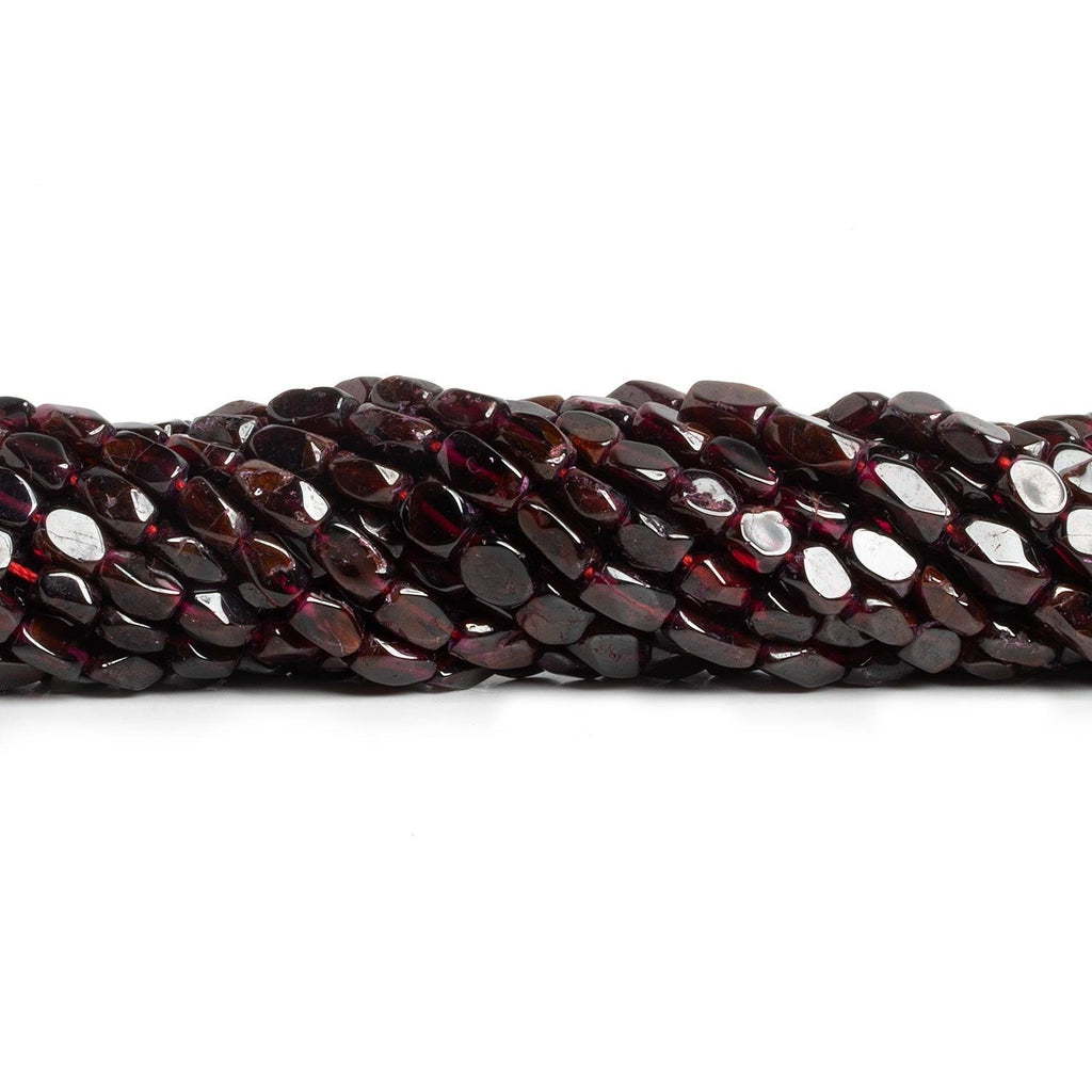 6x5mm Garnet Handcut Cornerless Rectangles 14 inch 45 beads - The Bead Traders