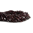 6x5mm Garnet Handcut Cornerless Rectangles 14 inch 45 beads - The Bead Traders