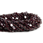 6x5mm Garnet Handcut Ovals 14 inch 45 beads - The Bead Traders