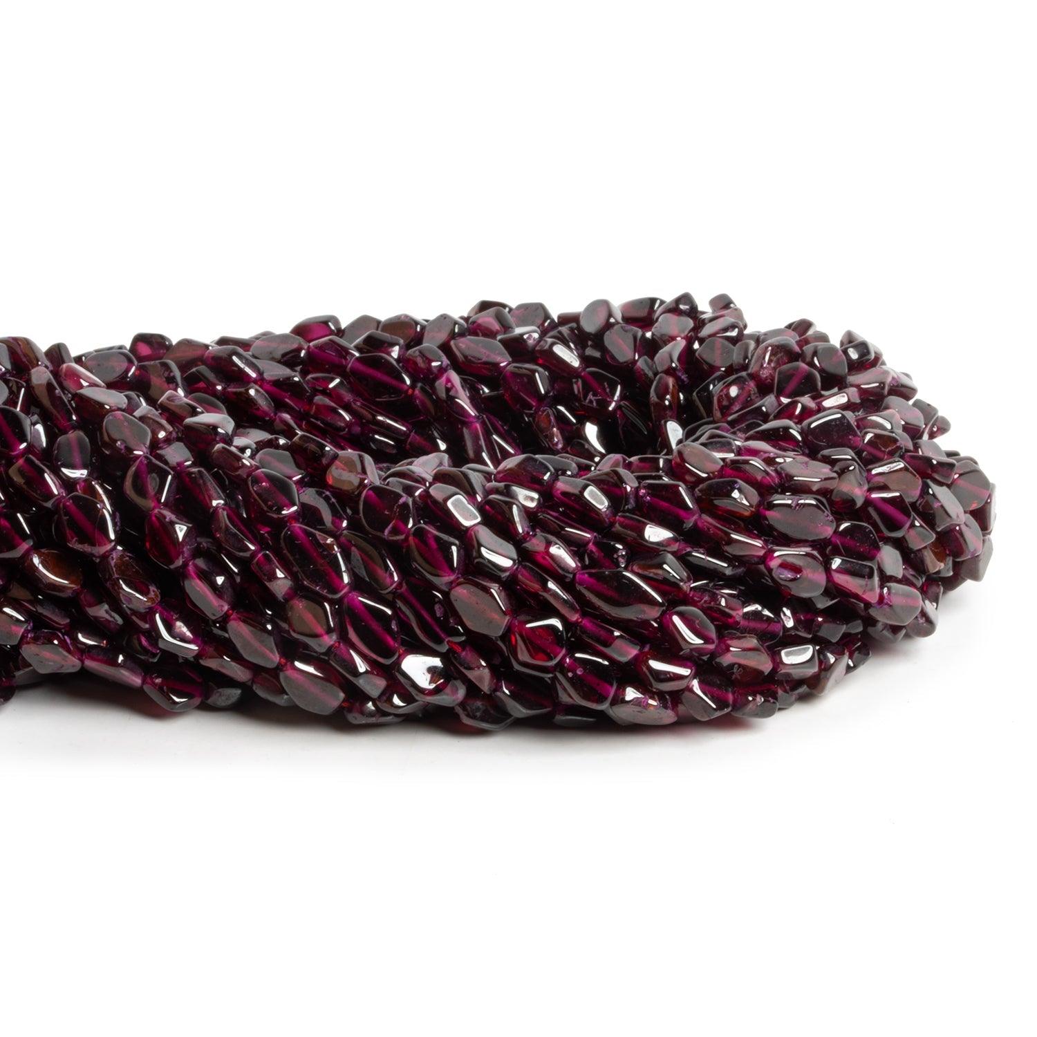 6x5mm Rhodolite Garnet Handcut Diamonds 14 inch 45 beads - The Bead Traders