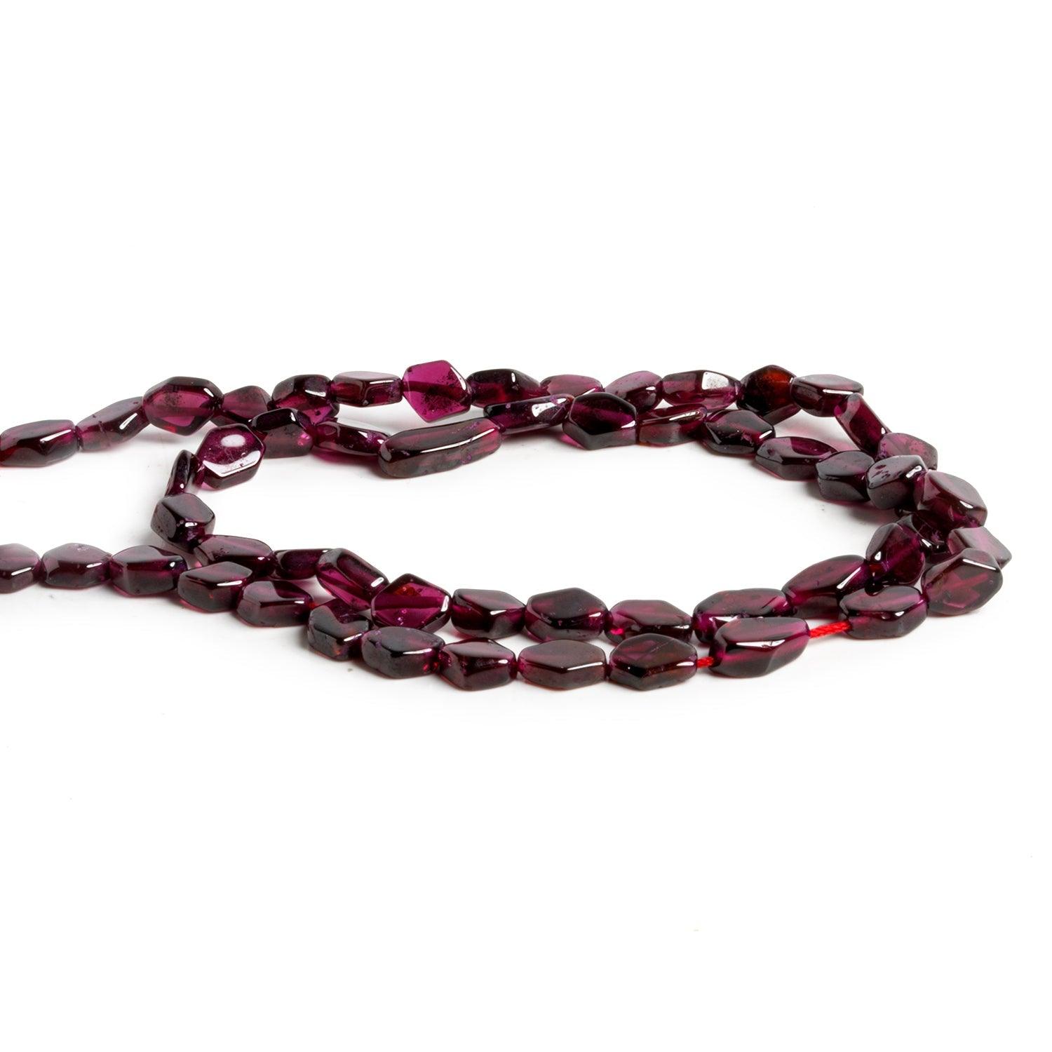 6x5mm Rhodolite Garnet Handcut Diamonds 14 inch 45 beads - The Bead Traders