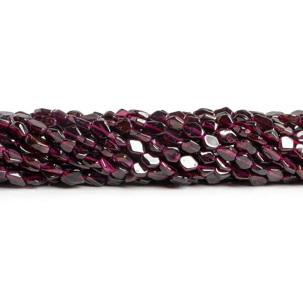 6x5mm Rhodolite Garnet Handcut Diamonds 14 inch 45 beads