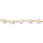 6x5mm White Baroque Pearl Gold Chain - The Bead Traders