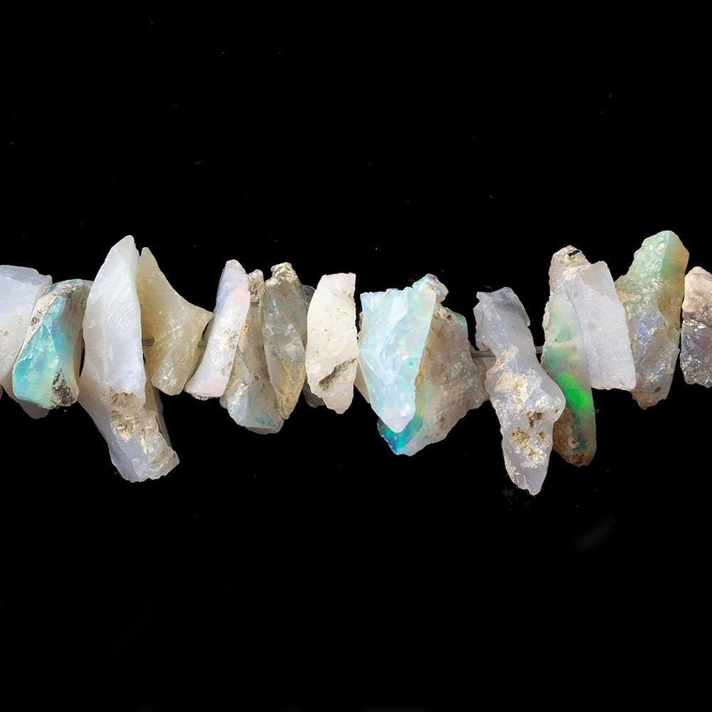 6x5x3-13x5x3mm Australian Opal center drilled Natural Crystal Chip Beads 7.5 inch 64 beads - The Bead Traders