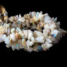 6x5x3-13x5x3mm Australian Opal center drilled Natural Crystal Chip Beads 7.5 inch 64 beads - The Bead Traders
