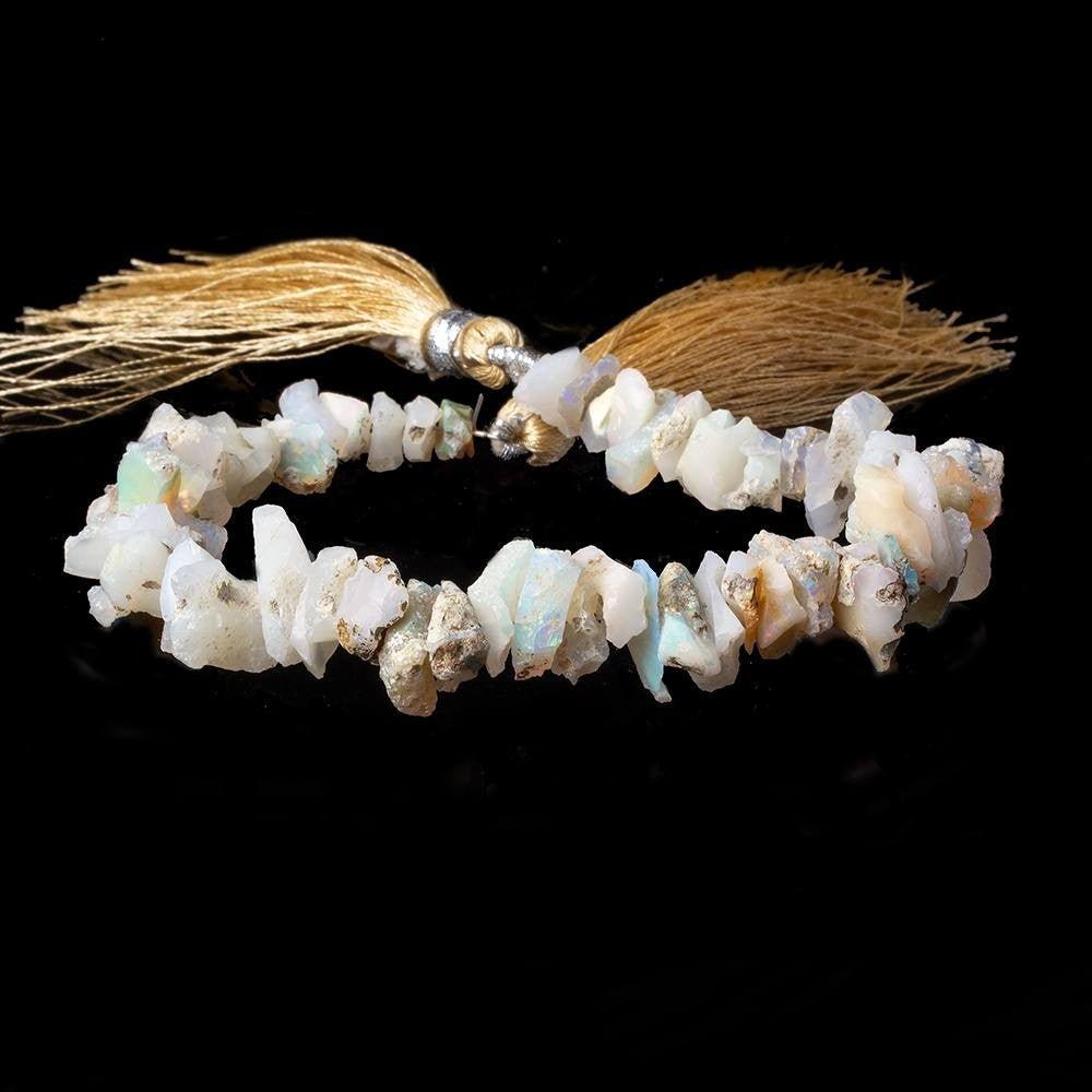 6x5x3-13x5x3mm Australian Opal center drilled Natural Crystal Chip Beads 7.5 inch 64 beads - The Bead Traders