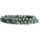 6x6-8x8mm Green Blue Sapphire Faceted Candy Kiss Beads 8 inch 53 pcs - The Bead Traders