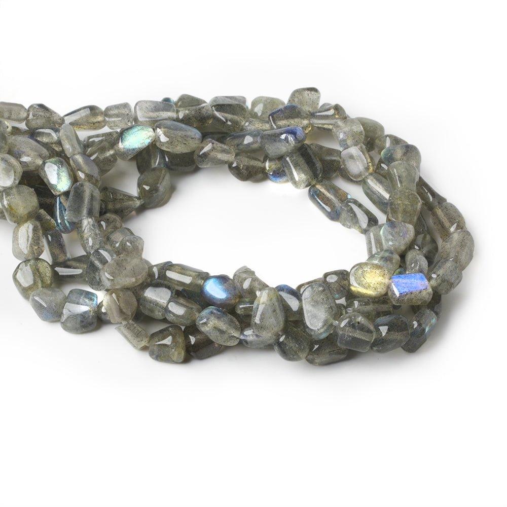 6x6-9x6mm Labradorite Plain Nugget Beads 14 inch 58 pieces - The Bead Traders
