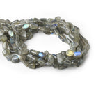 6x6-9x6mm Labradorite Plain Nugget Beads 14 inch 58 pieces - The Bead Traders
