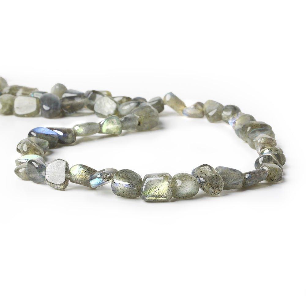 6x6-9x6mm Labradorite Plain Nugget Beads 14 inch 58 pieces - The Bead Traders