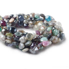6x6mm Mystic Multi-Gemstone faceted hearts 56 pieces 8 inch - The Bead Traders