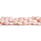 7-10mm Pink Peruvian Opal Carved Coins 16 inch 50 beads - The Bead Traders