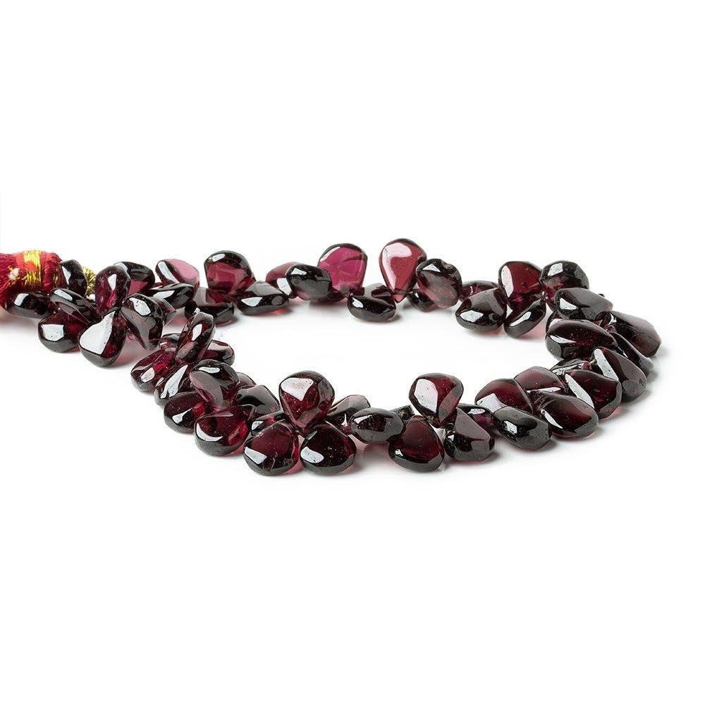 7-10mm Pyrope Garnet plain pear Beads 8 inch 66 pieces - The Bead Traders