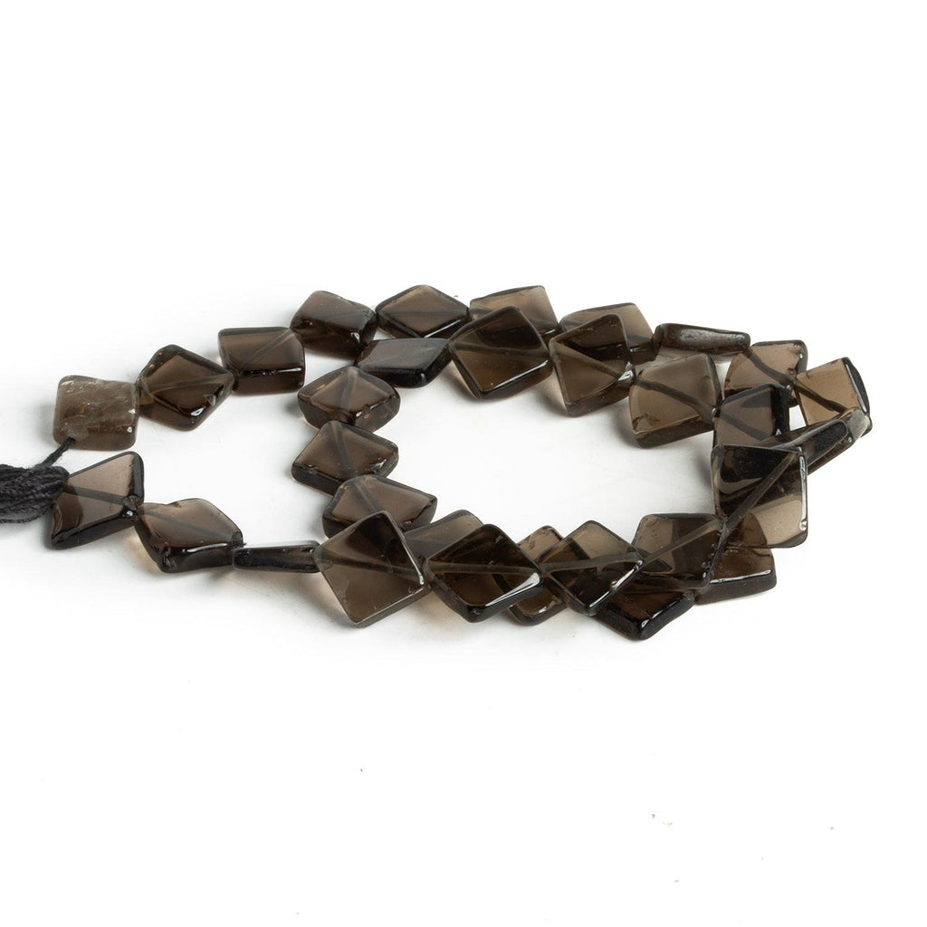 7-10mm Smoky Quartz Handcut Squares 12 inch 33 beads - The Bead Traders