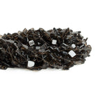 7-10mm Smoky Quartz Handcut Squares 12 inch 33 beads - The Bead Traders