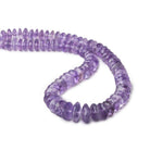 7-11.5mm Amethyst German Faceted Rondelles 12 inch 81 beads A - The Bead Traders