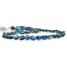 7-11mm Blue Kyanite Plain Oval Beads 16 inch 45pcs - The Bead Traders