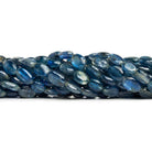 7-11mm Blue Kyanite Plain Oval Beads 16 inch 45pcs - The Bead Traders