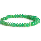 7-11mm Chrysoprase Faceted Rondelles 8 inch 38 beads - The Bead Traders