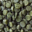 7-11mm Serpentine plain coin Black Gold Chain by the foot - The Bead Traders