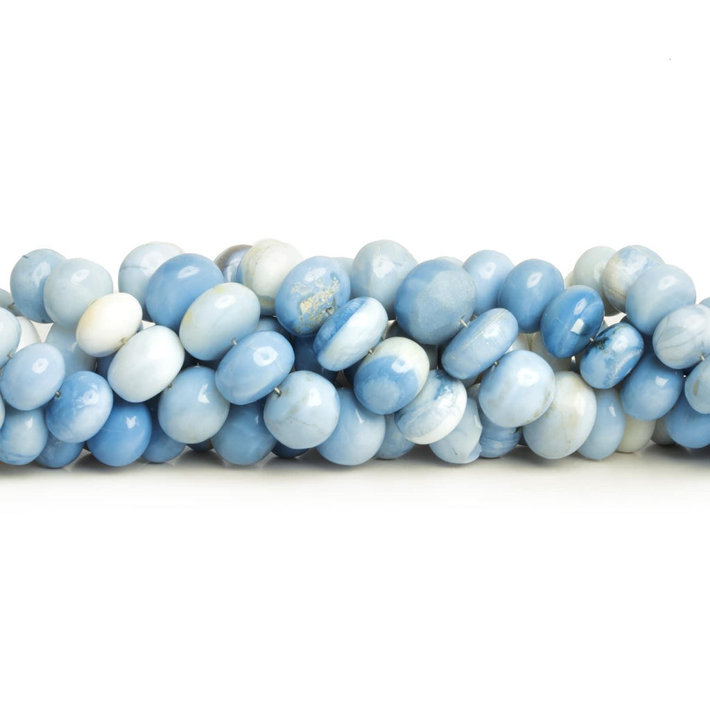 7-12mm Denim Opal Plain Rondelles 18 inch 70 beads - The Bead Traders