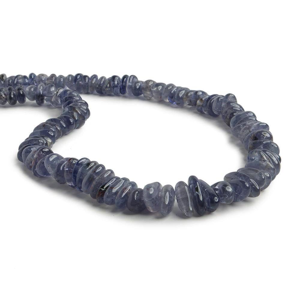 7-12mm Tanzanite center drilled plain nugget 16.5 inch 131 pieces - The Bead Traders