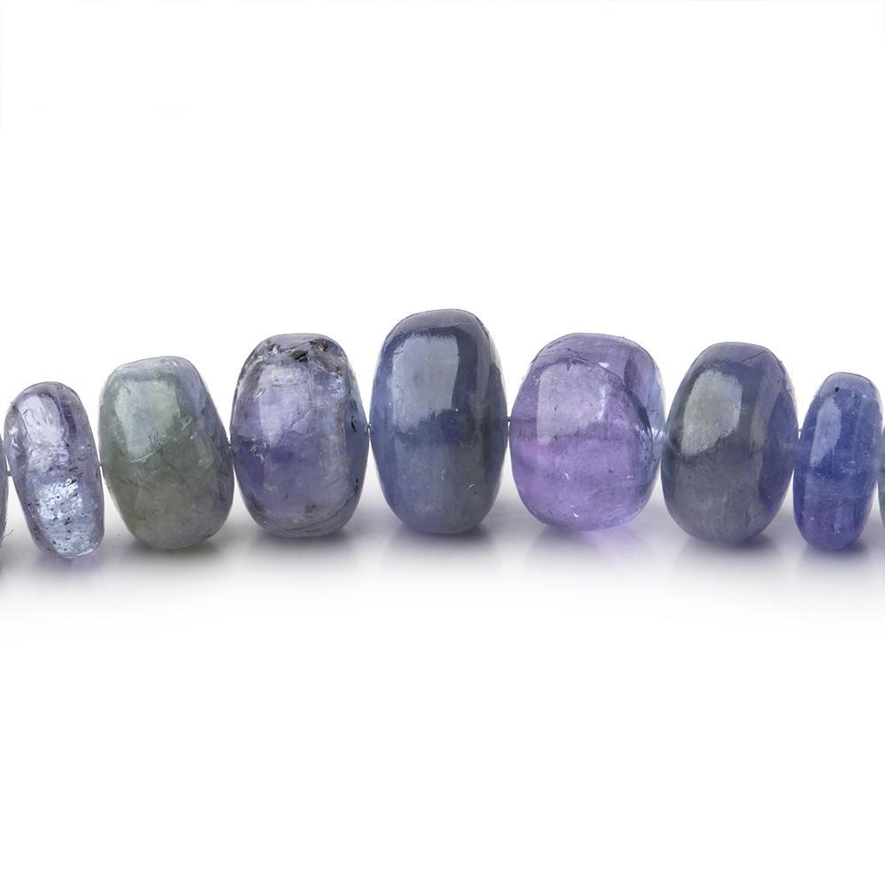 7-12mm Tanzanite Plain Rondelle Beads 17 inch 85 pieces A - The Bead Traders