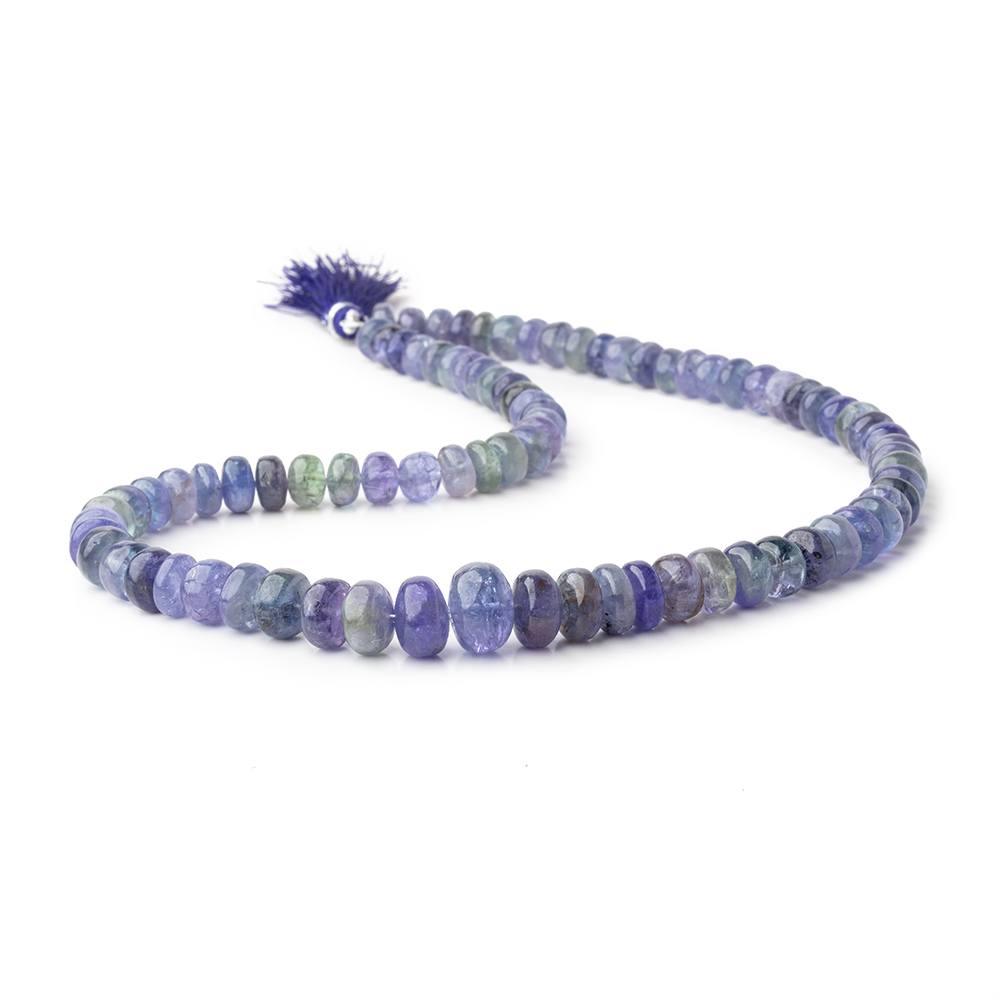 7-12mm Tanzanite Plain Rondelle Beads 17 inch 85 pieces A - The Bead Traders