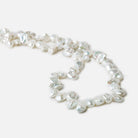 7-12mm White Top Drilled Keshi Freshwater Pearl Strand 75 pieces - The Bead Traders