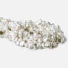 7-12mm White Top Drilled Keshi Freshwater Pearl Strand 75 pieces - The Bead Traders