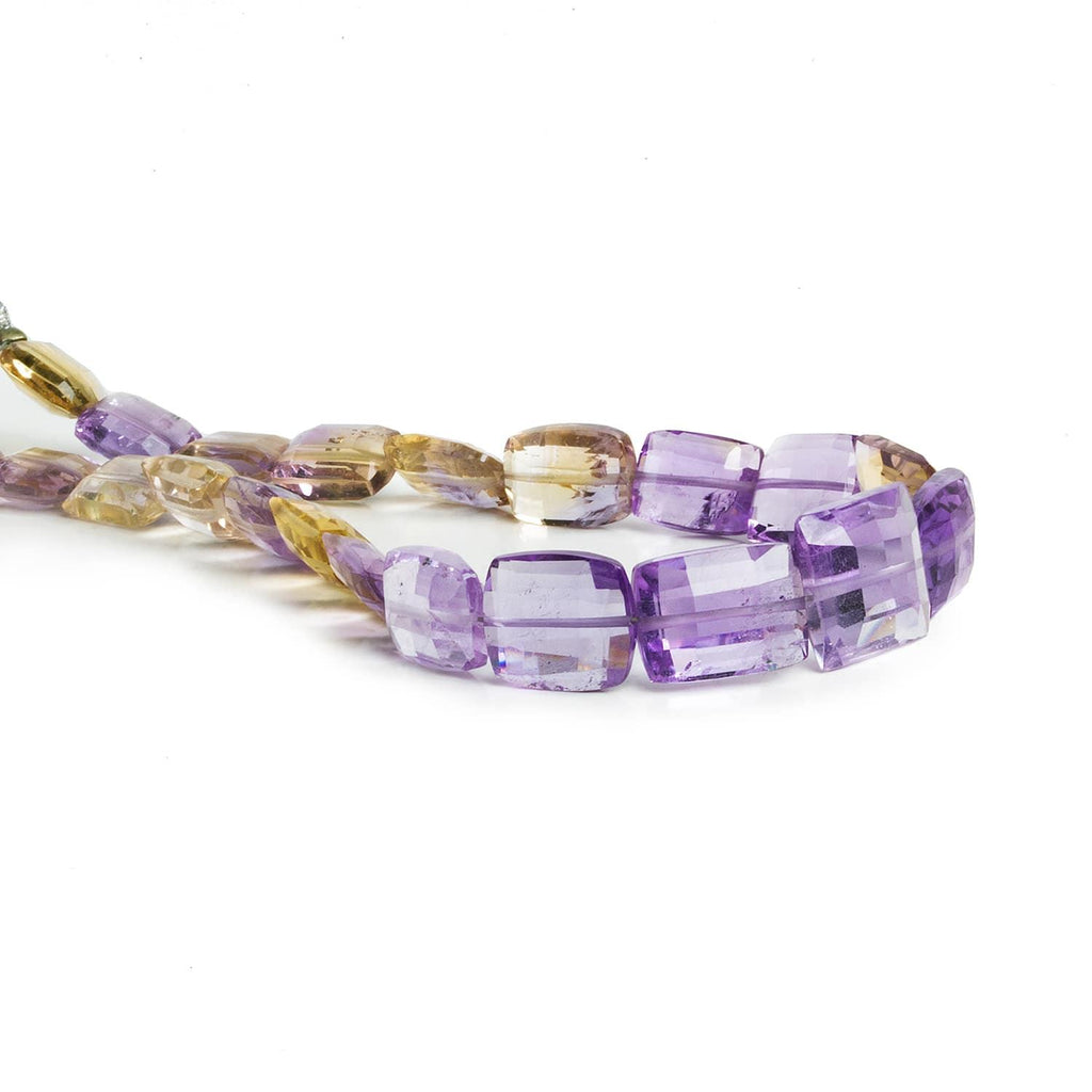 7-13mm Ametrine Faceted Rectangles 8 inch 21 beads - The Bead Traders
