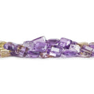 7-13mm Ametrine Faceted Rectangles 8 inch 21 beads - The Bead Traders