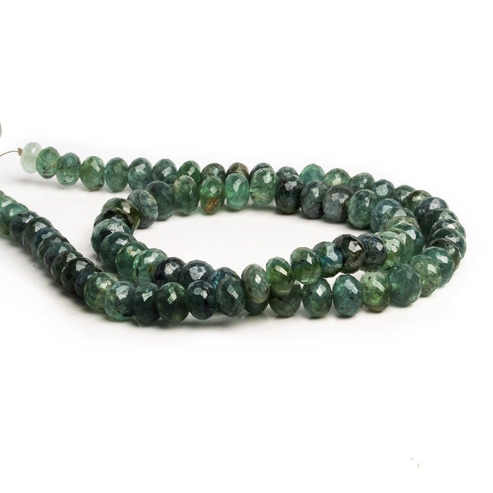 7-7.5mm Green Tourmaline Faceted Rondelle Beads 16 inch 80 pieces - The Bead Traders